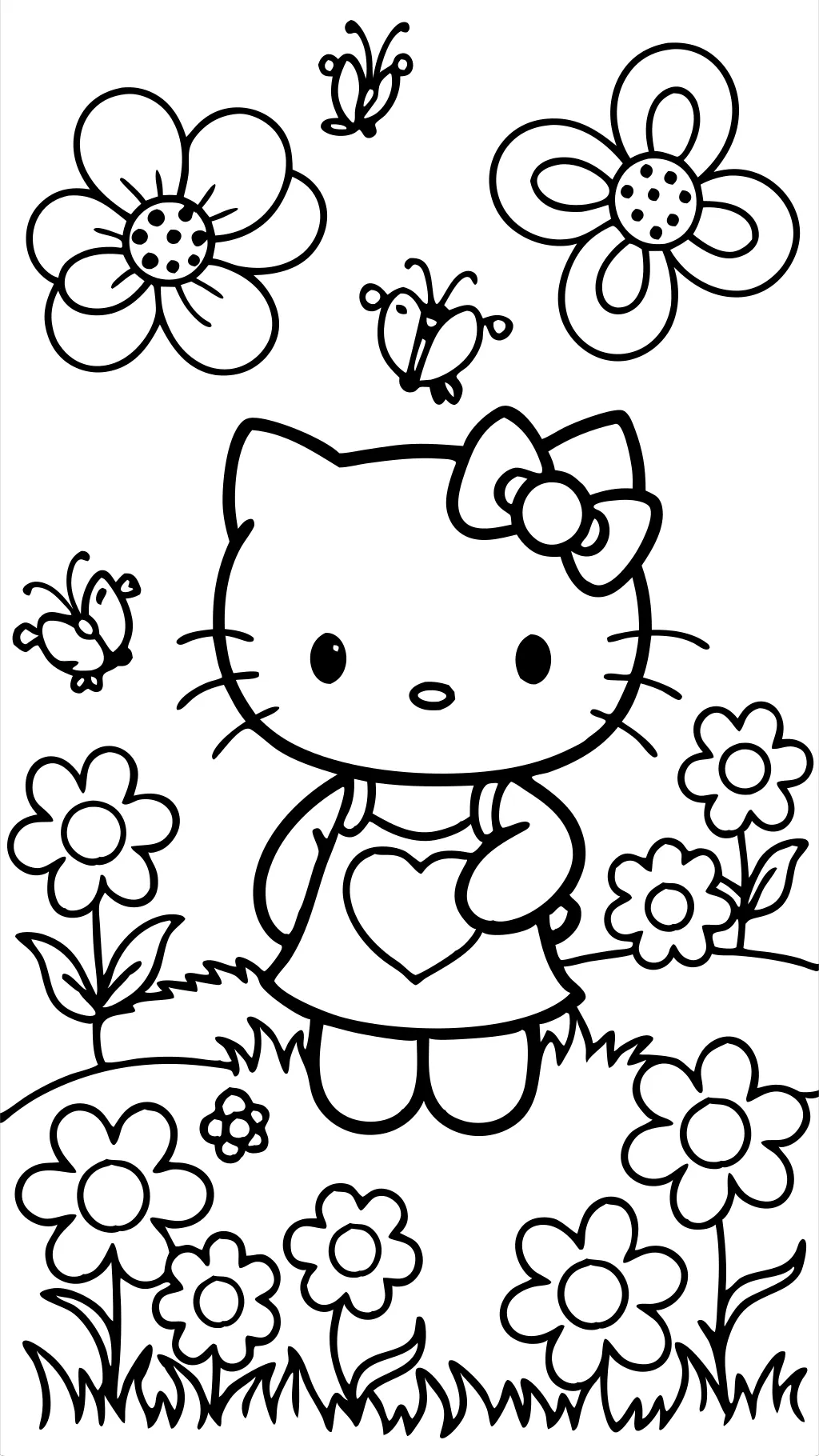 free coloring page hello kitty